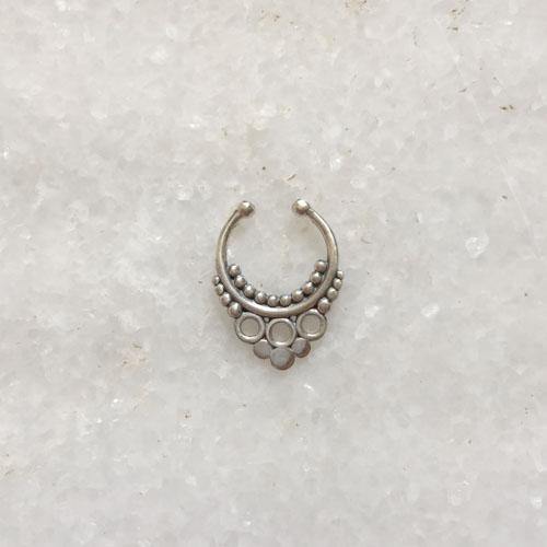 Silver Septum Ring With Gem Stone Nose Ring Sterling Silver Septum Piercing  Septum Jewelry - Etsy